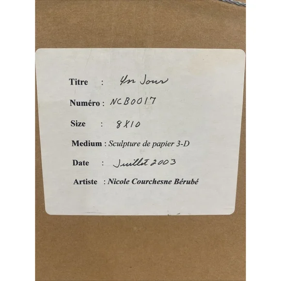 3D Paper Art Sculpture Picture Child With Clown Makeup 2003 Realistic Signed - Picture 13 of 15